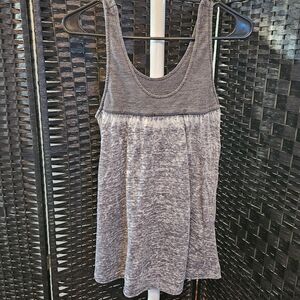 Chaser Heather Gray Burnout Tank Top
